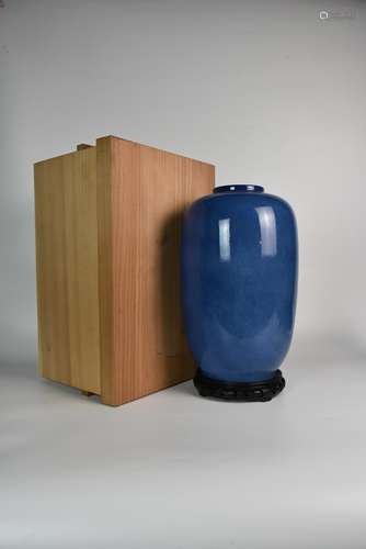 A Blue Glazed Porcelain Jar