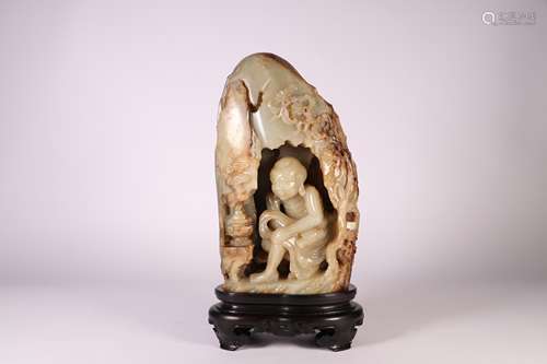 A Carved Hetian Jade Boulder