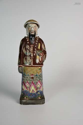 A Figure of Qing Dynasty Porcelain Sculpture