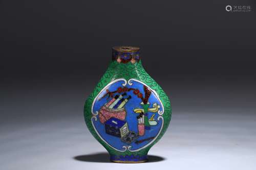 A Bronze Cloisonne Enamel Snuff Bottle