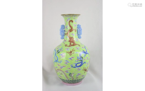 Chinese Famile Rose Vase