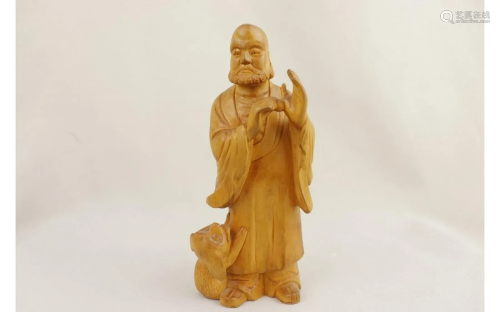 Chinese Boxwood Carved Luohan