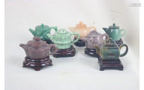 A set of Chinese Jade teapot