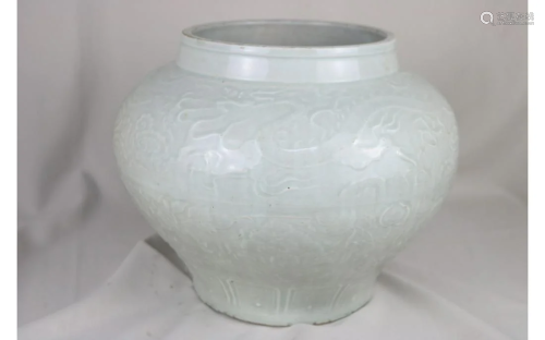 Chinese White Glazed Porcelain Jar