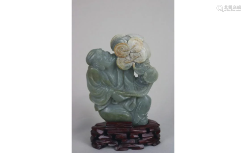 Chinese Ancient Carved Jade Luo Han