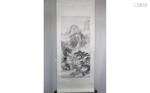 Chinese W/C Scroll Painting