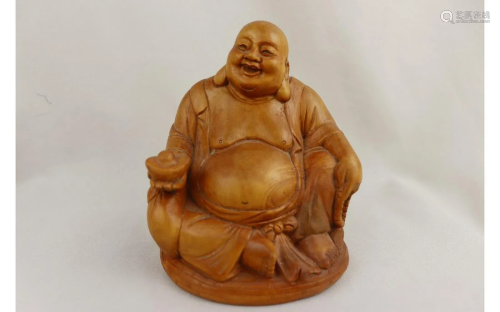 Chinese Boxwood Carved Mituo