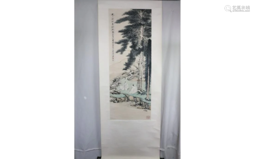 Chinese W/C Scroll Painting