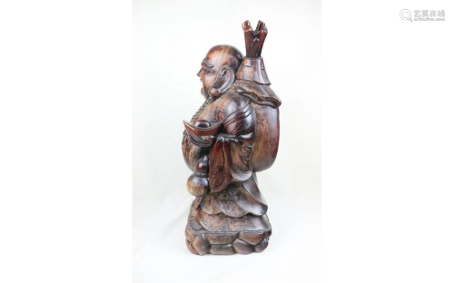 Chinese Rosewood Carving Statue