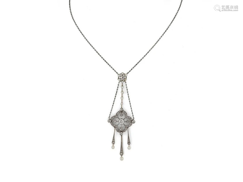 JUGENDSTIL-DIAMANT-COLLIER