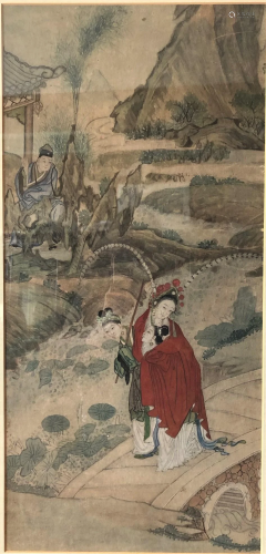 Framed Chinese Watercolor on Paper, 18-19th Century