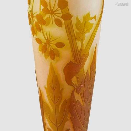 Große Jugendstil-Vase von Gallé