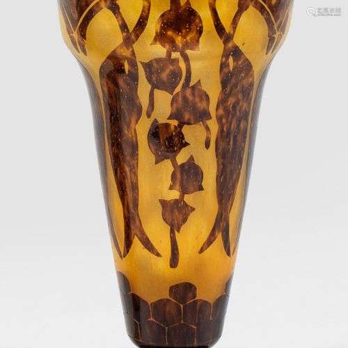 Große Art Déco-Vase von Schneider