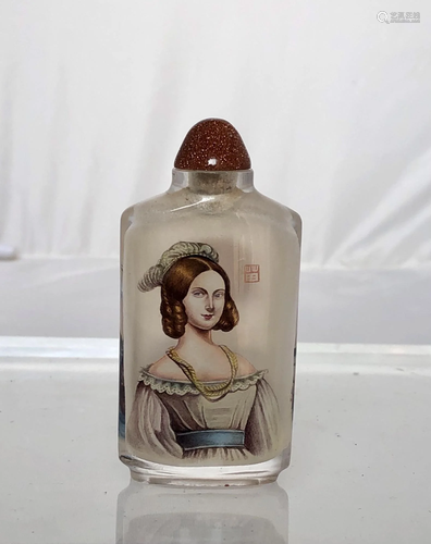 An Inside Painted Glass Snuff Bottle by Miao Jinghua