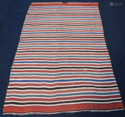 Striped kilim. Probably Turkey, Anatolia around 1800.