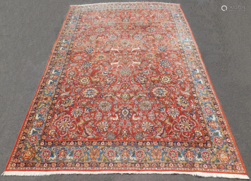Qum Persian carpet. Iran. Fine. Shah Abbas pattern.