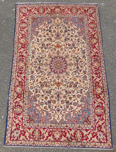 Isfahan. Persian carpet. Iran. Very fine weave.