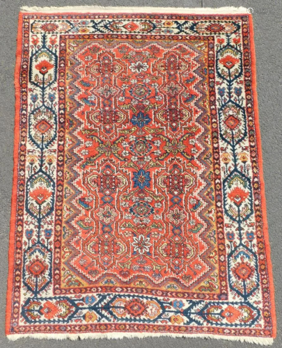 Hamadan Persian rug. Iran. Antique.