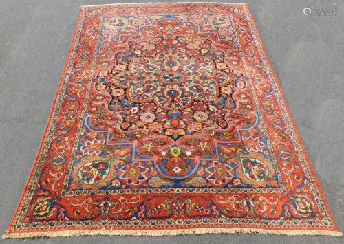 Bakhtiar village carpet. Persian carpet. Iran. Old.
