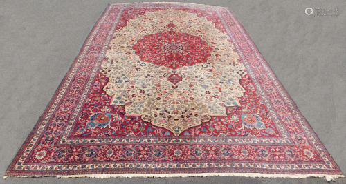 Tabriz Persian carpet. Iran. Old.
