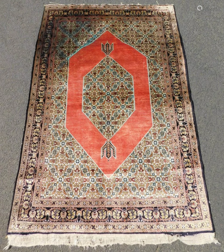 Qum Persian carpet. Silk on silk. Iran.