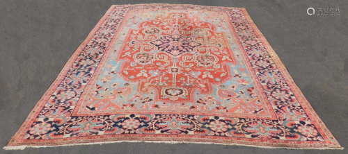 Heris Persian carpet. Iran. Antique.