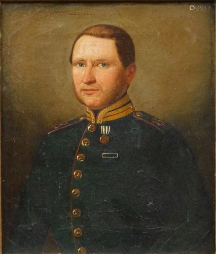 UNSIGNED (XIX). Portrait of an officer.