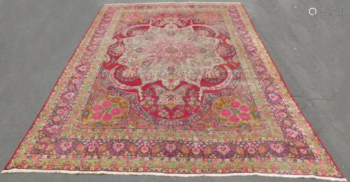 Kirman room size carpet. Fine weave. Probably antique,.