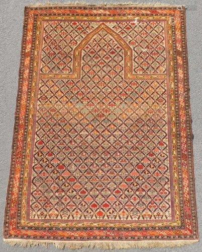 Shirvan prayer rug. Caucasus, antique, circa 1880.