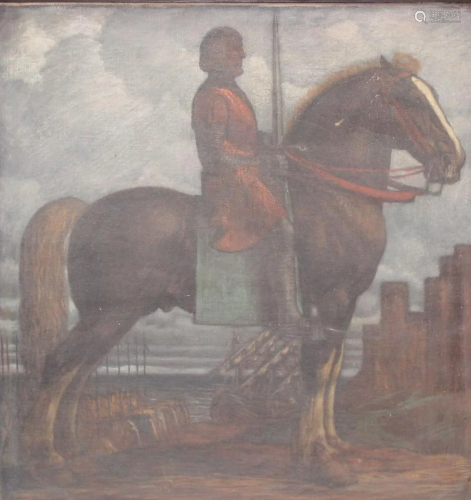 UNSIGNED (XIX - XX). Rider. Historicism frame.