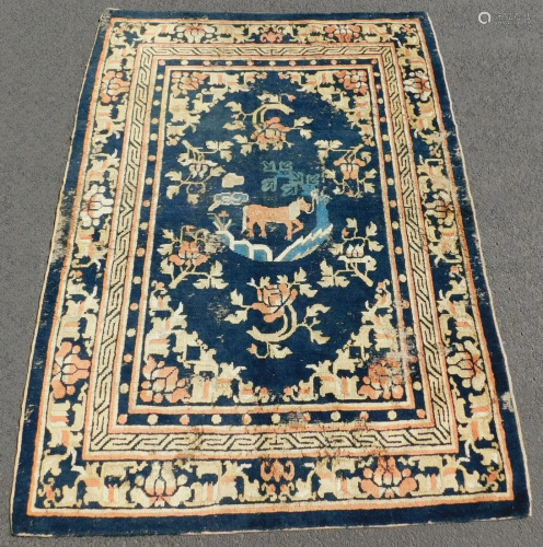 Ningxia, Ninghsia carpet. China. Antique.
