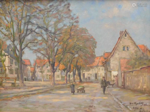Hermann BAHNER (1867 - 1938). Der Marktplatz Oberursel