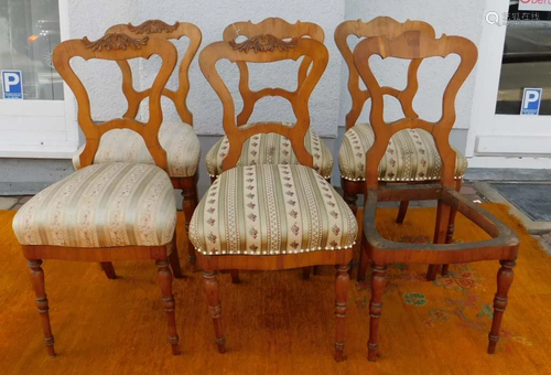 6 chairs probably 19th century.