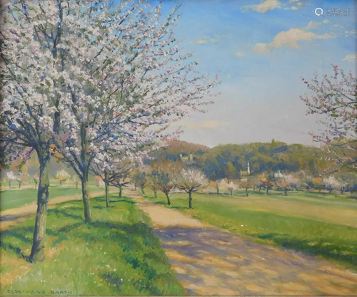 Ferdinand BARTH (1902 - 1979). Almond tree blossoms