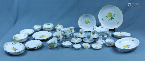 Meissen porcelain. Set of Yellow Rose.