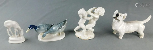 4 porcelain figures