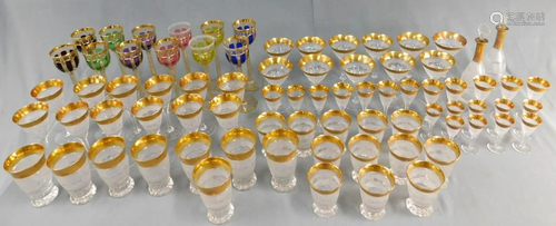 64 glasses probably Moser Karlsbad. Plus 12 Romans.