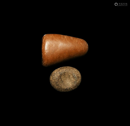 Stone Age Recessed Macehead and Pestle