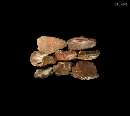 Stone Age Tenerean Culture Flint Tool Group