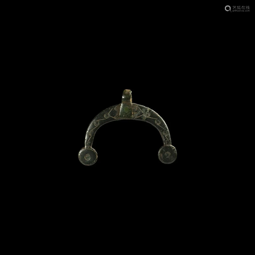 Viking Period Lunar Pendant with Solar Signs