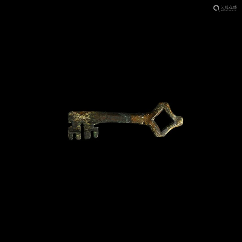 Medieval Bronze Door Key