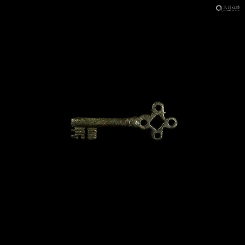 Medieval Bronze Door Key