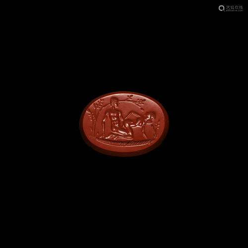 Post Classical Erotic Intaglio Gemstone