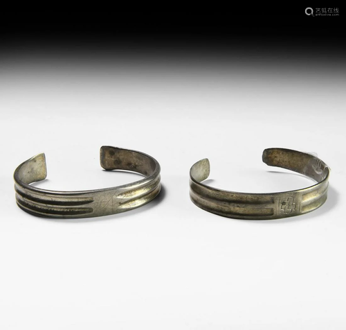 Medieval Gilt Silver Bracelet Group