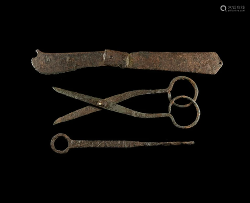 Roman and Later Scissors, Knife and Implement Group