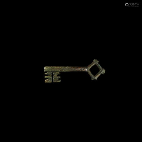 Medieval Bronze Door Key