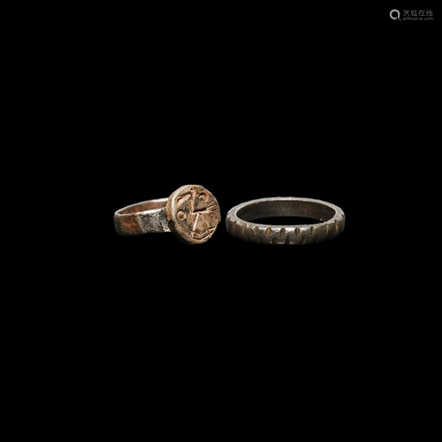 Medieval Silver Ring Group