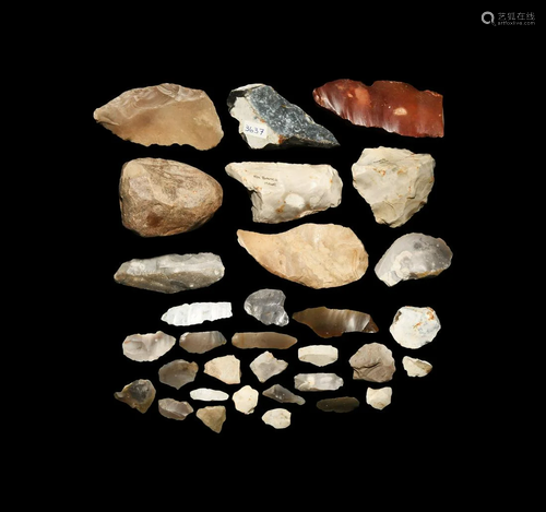 Stone Age British Flint Implement Collection