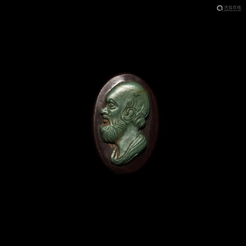 Post Classical Cameo of Greek Philosopher Socrates