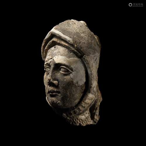 Medieval Head of a Female Saint